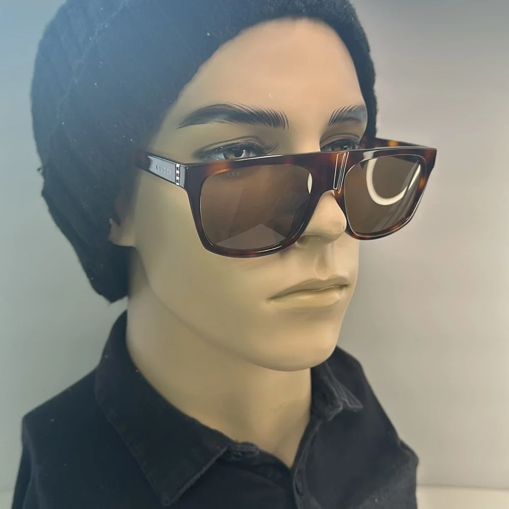 New Authentic Gucci GG0450S 003 57 Men's Sunglasses